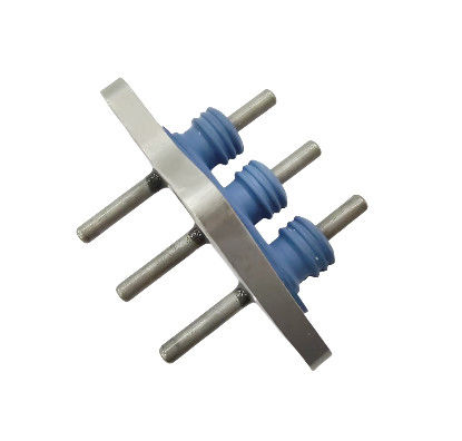 Conector hermético para veículos eléctricos de núcleo SS 20A com isolador de vidro e cerâmica para montagem de painéis