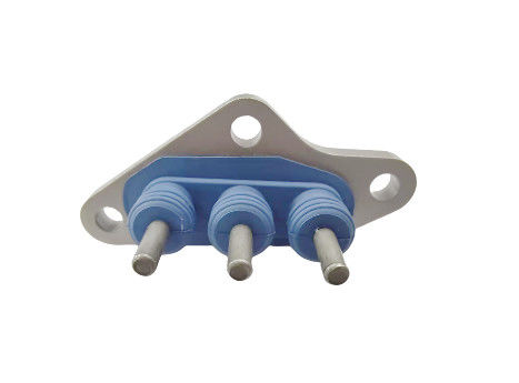 Conector hermético para veículos eléctricos de núcleo SS 20A com isolador de vidro e cerâmica para montagem de painéis