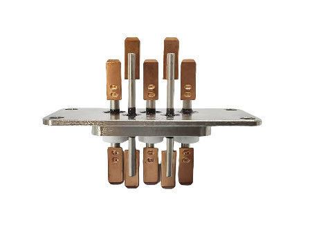10 PINS Core Copper-plated-Tin Hermetic Seal Terminal com pads de soldagem dupla fabricados por sinterização vidro-cerâmica-metal