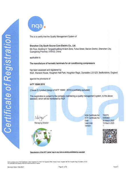 China SHENZHEN SSC ELECTRIC CO.,LTD Certificações